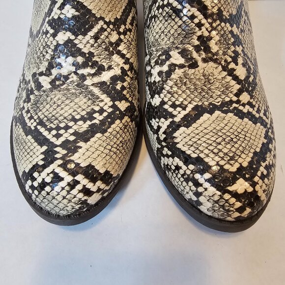 Mata Snakeskin, brown multi, Women's size 10, Bootie - Picture 3 of 9